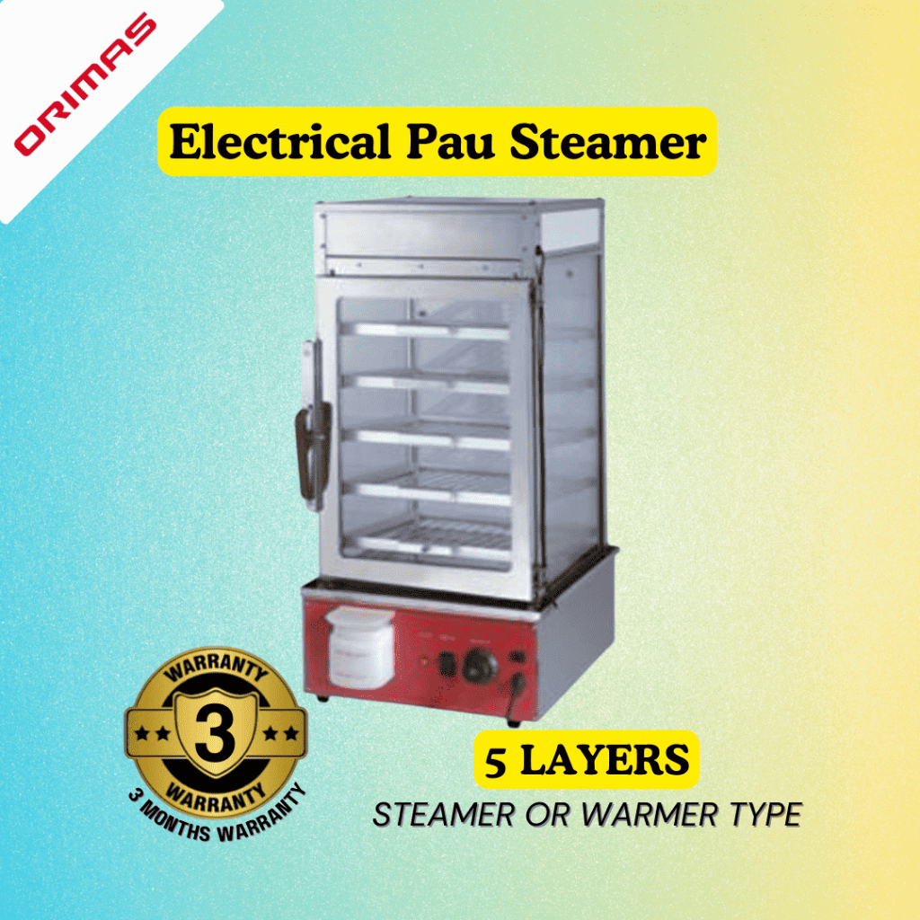 [ ORIMAS ] ELECTRIC PAU STEAMER | WARMER DISPLAY | 5 LAYER