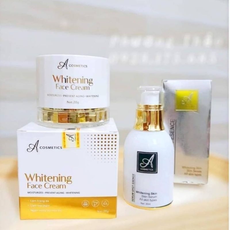 ORIGINAL - Combo face cream for acne, pigmentation and serum - combo Serum va kem face phap A cosmetic