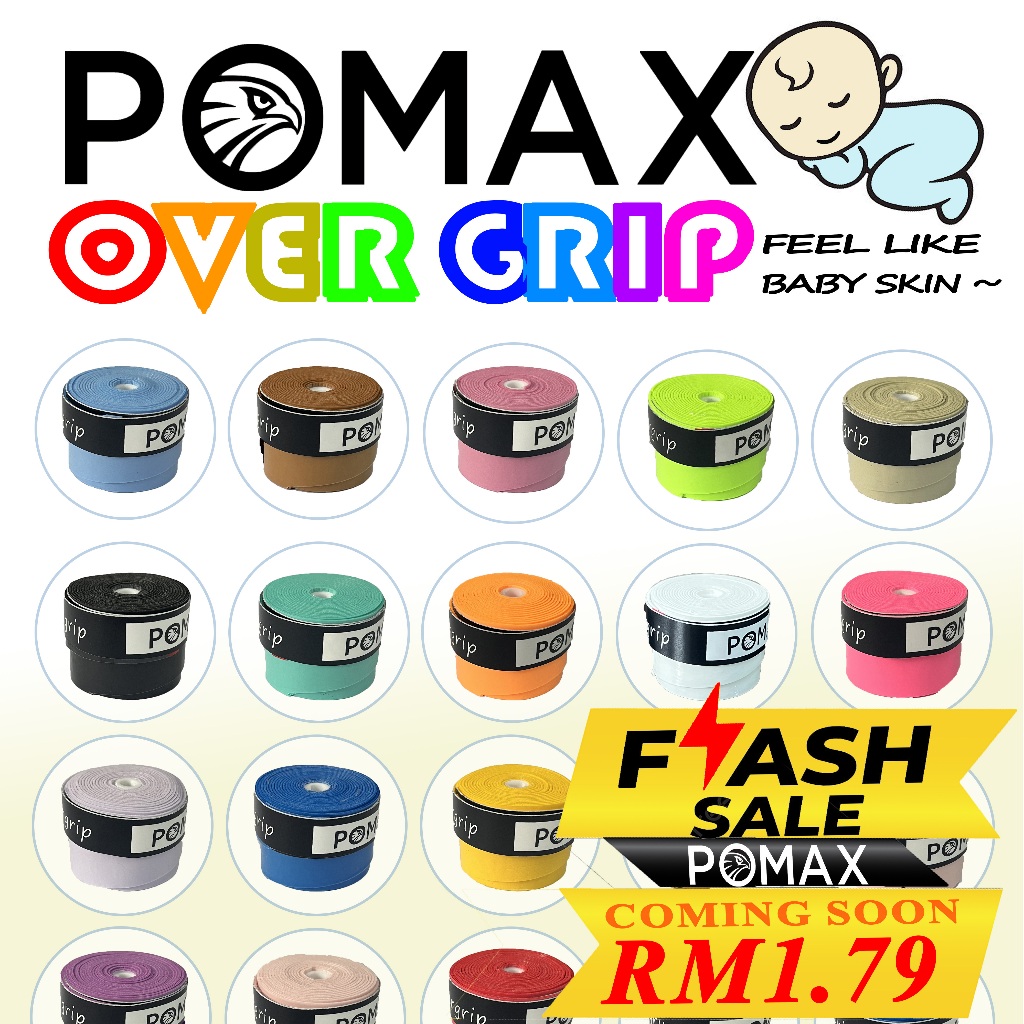 Pomax G202 Badminton Racket Over Grip (buy 10 free 1 or buy 50 free 10)