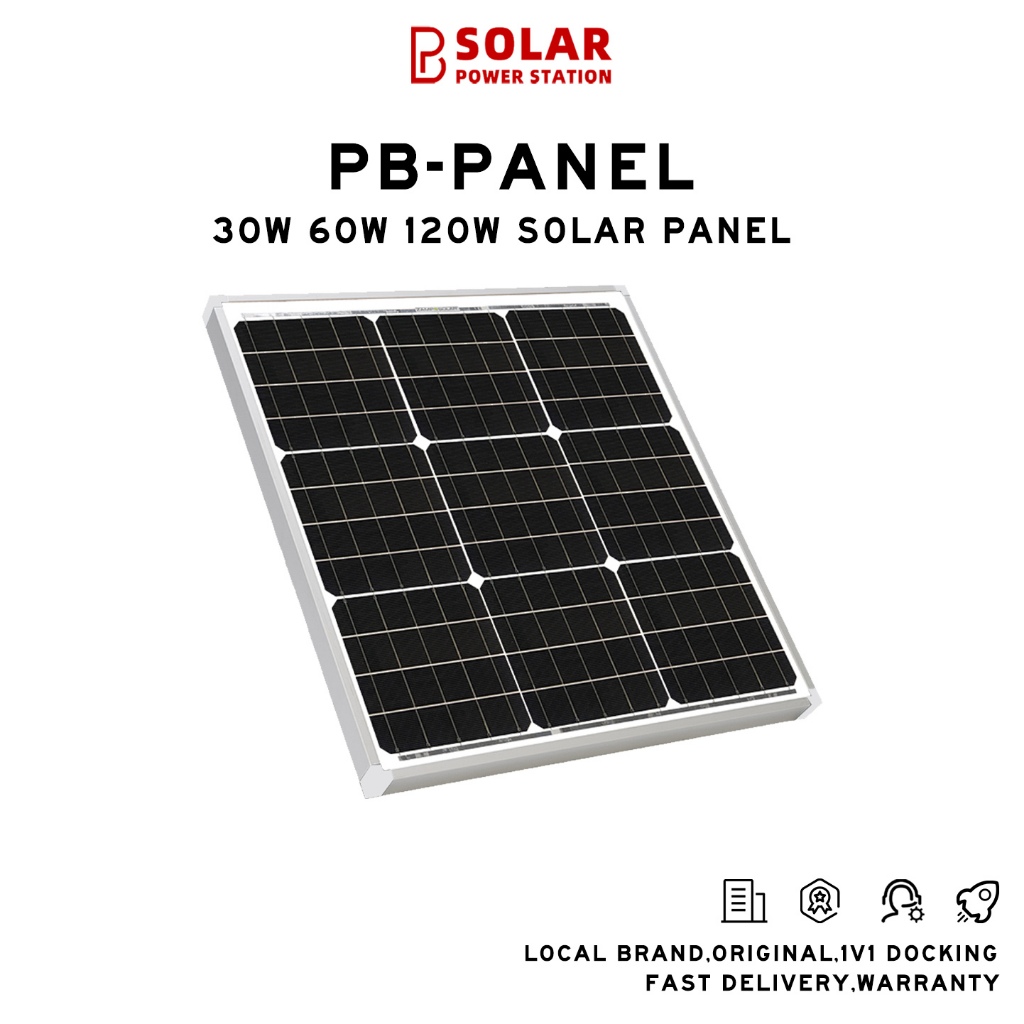 PB Solar Panel For Power Station Outdoor Charge (30W)