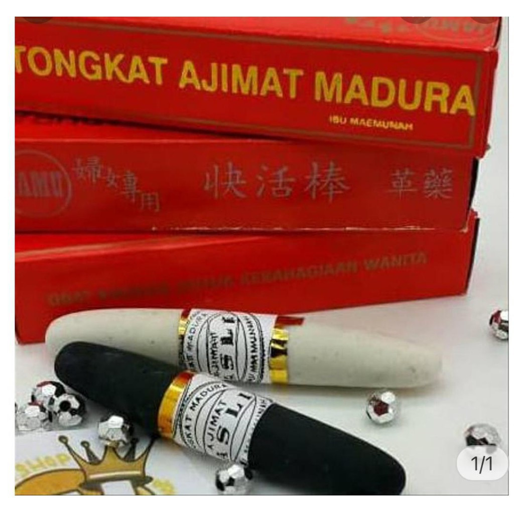 TONGKAT AJIMAT MADURA ASLI (PUTIH HITAM)