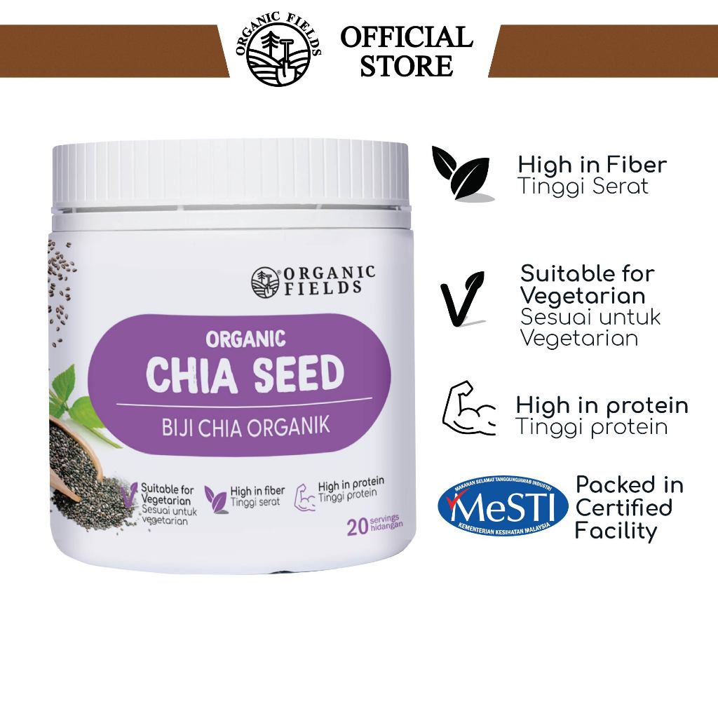 Organic Fields Organic Chia Seeds (300g)