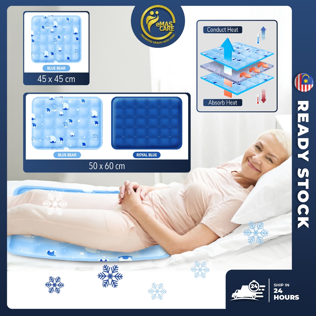 Cooling Mat Gel Improvement Mat Pad Demam Coolfever Pad Sejuk Bantal Sejuk Cooling Pillow Ice Bag Pad