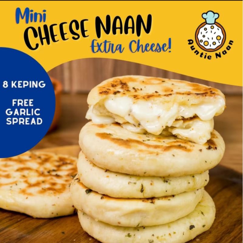 [MUST BUY!! MUST TRY!!] ROTI NAAN CHEESE AUNTIE NAAN GARLIC SPREAD NAAN PLAIN