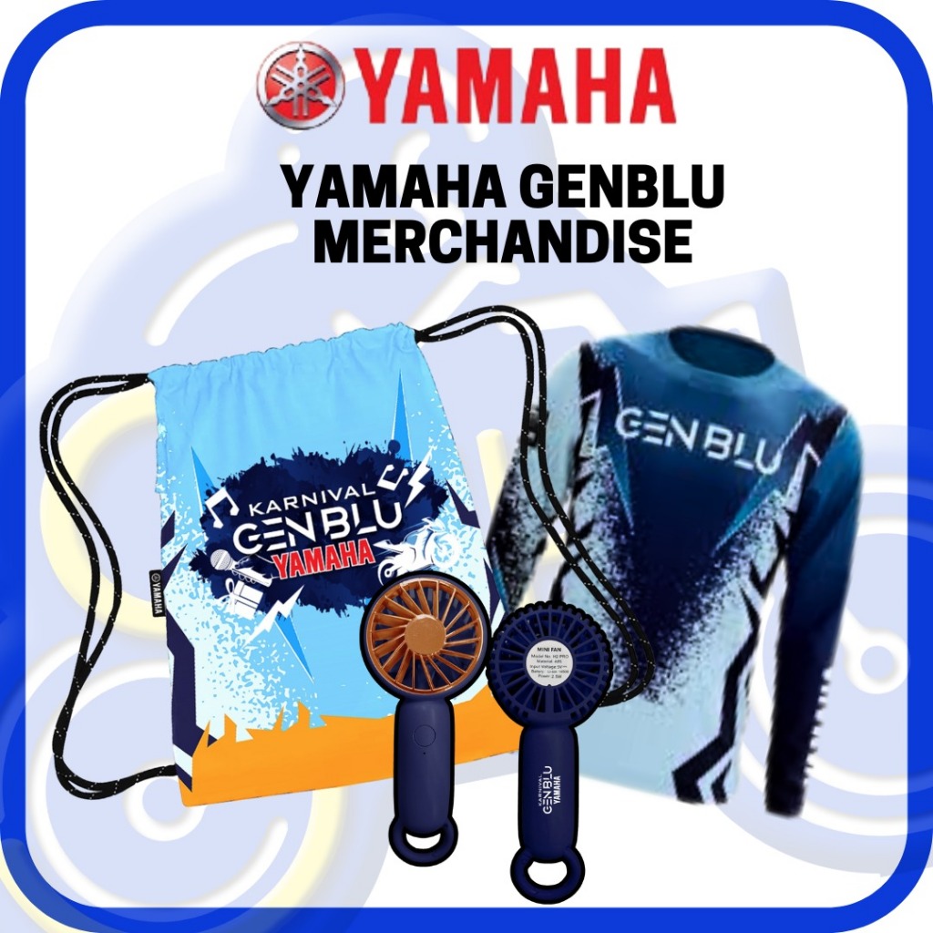 YAMAHA SET MERCHANDISE 2024 CARNIVAL GENBLU JOHOR BAHRU EVENT TSHIRT GOODIES BAG DIGITAL FAN