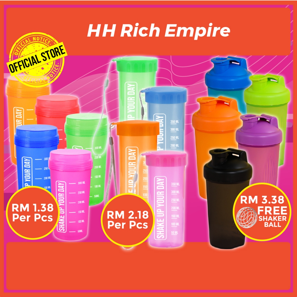 Shaker 400ML 420ML BPA FREE Food GRADE Bottle Water Drink Cup Botol Air Murah Botol Custom Made Bekas Air