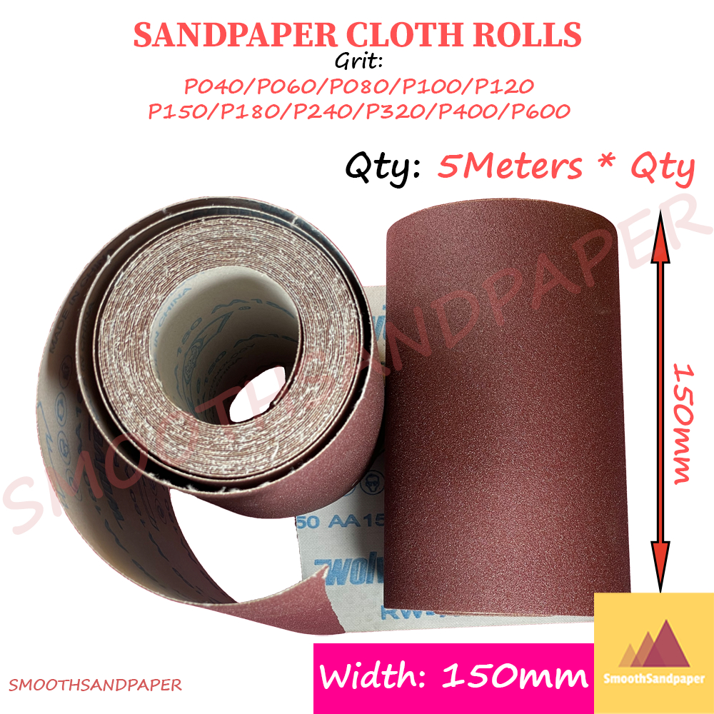 Sandpaper Cloth Roll 150mm Width Aluminium Oxide KAIN 软布砂布卷