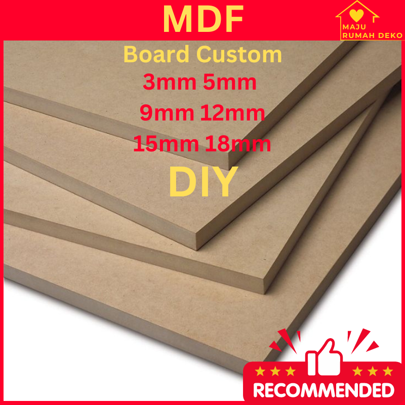 Maju MDF Board Custom Cut Papan MDF Special Cut Kayu Potong DIY Papan Dinding Papan Sekolah Papan Design