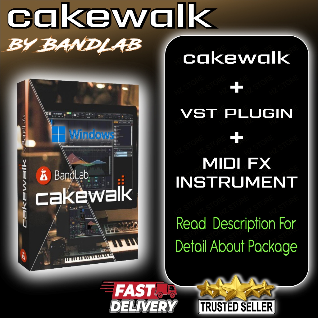 Cakewalk By Bandlab V29 Latest 2024 DAW Music Producer Mixing Mastering Software with Vst Plugin for Windows PC