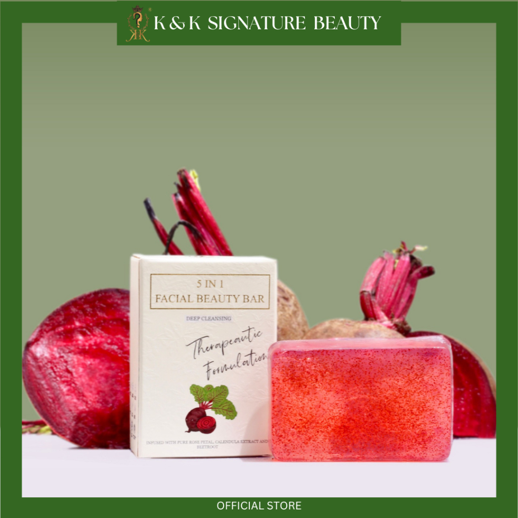 [HQ]K&K THERAPEUTIC SABUN BEETROOT SABUN WHITENING-BRIGHTENING-SABUN DAKI-MERAWAT JERAWAT & JERAGAT-HERBA