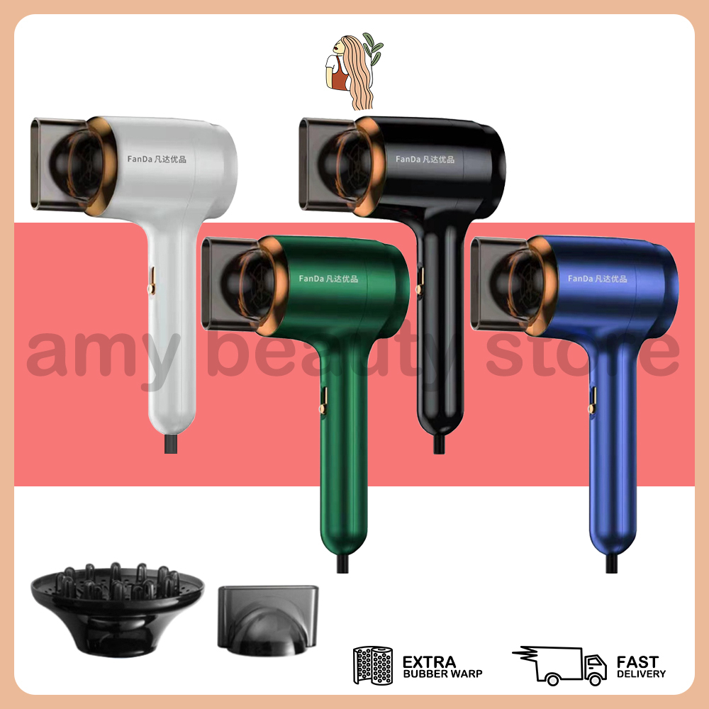 Fanda Hair Dryer Blue Light Anion Technology High Speed Fast Dry Portable Hair Care Hair Dryer 凡达优品吹风机 负离子吹风机 高速护发吹风