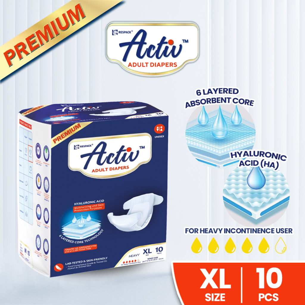 Activ Premium Adult Diapers Size XL | Extra Dry & High Absorption