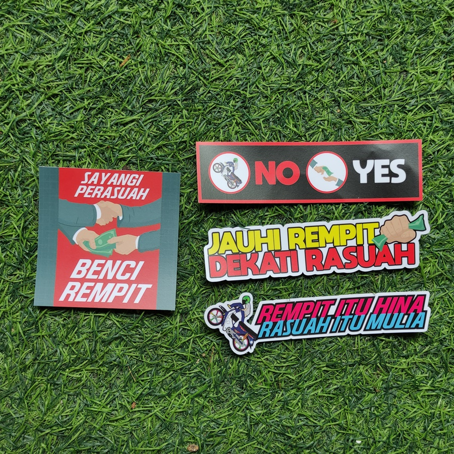 STICKER MOTO JAUHI REMPIT DEKATI RASUAH