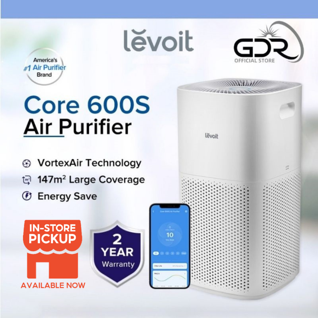 Levoit Core 600S Smart WiFi Air Purifier for Large Room (147 m²) (2 Years Warranty)