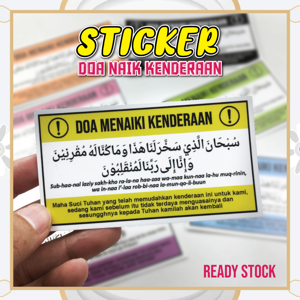 STICKER DOA NAIK KENDERAAN KALIS AIR | Sticker Kereta, Motor