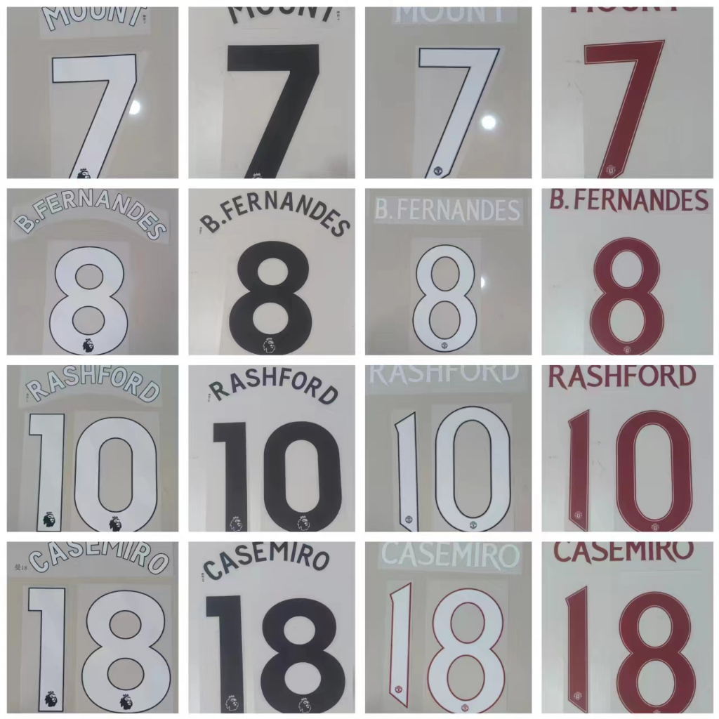 Man Utd Nameset Manchester United Nameset 7 Mount 8 B.Fernandes 10 Rashford 18 Casemiro