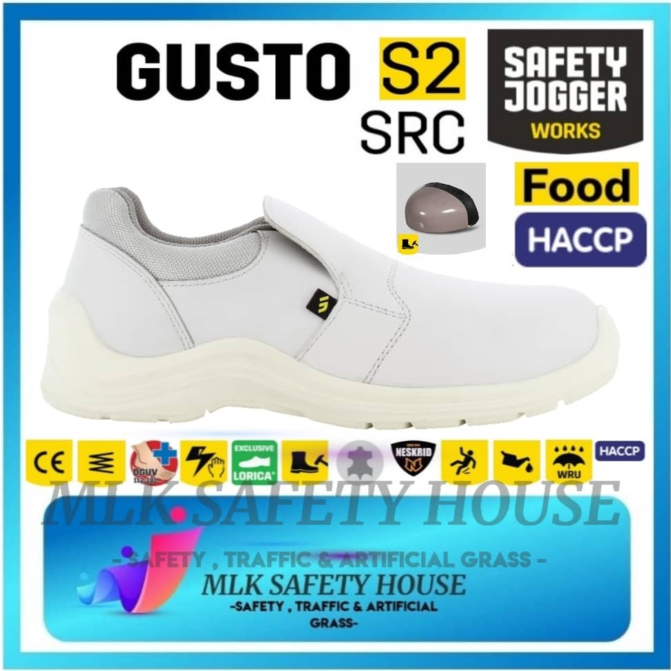 Safety Jogger Safety Shoes / Kasut Keselamatan - GUSTO S2 (White) for Food & beverages Industry