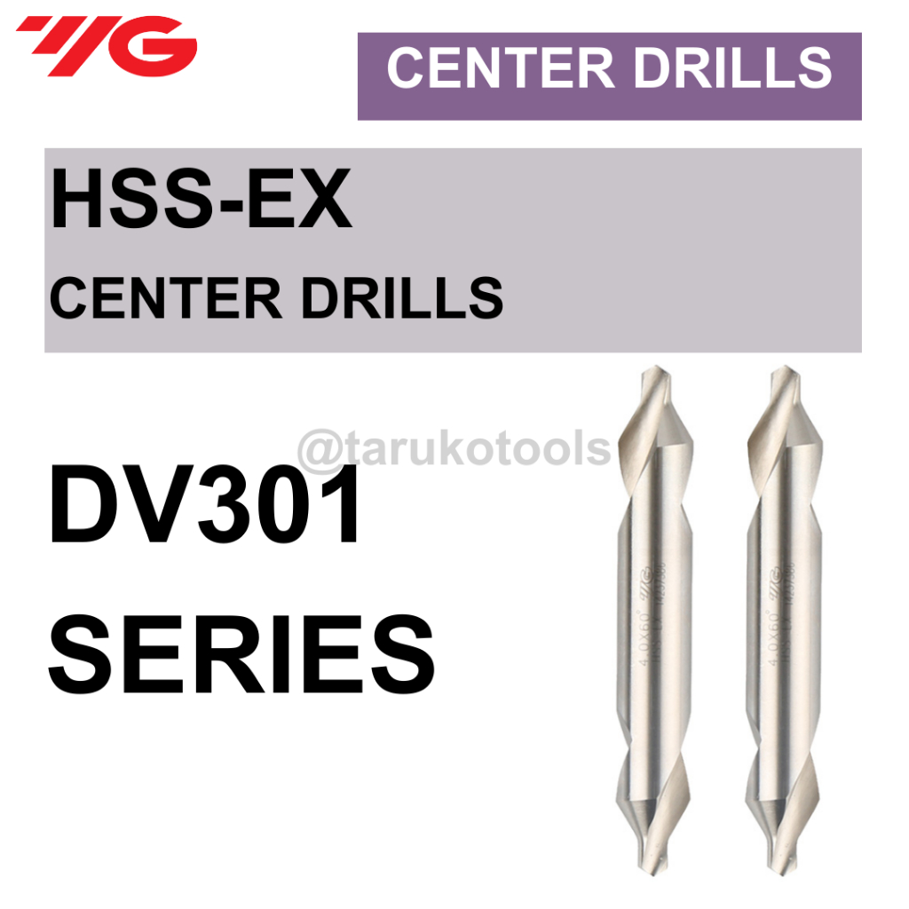 100% Original YG-1 HSS-EX CENTER DRILL 60 Degree DV301