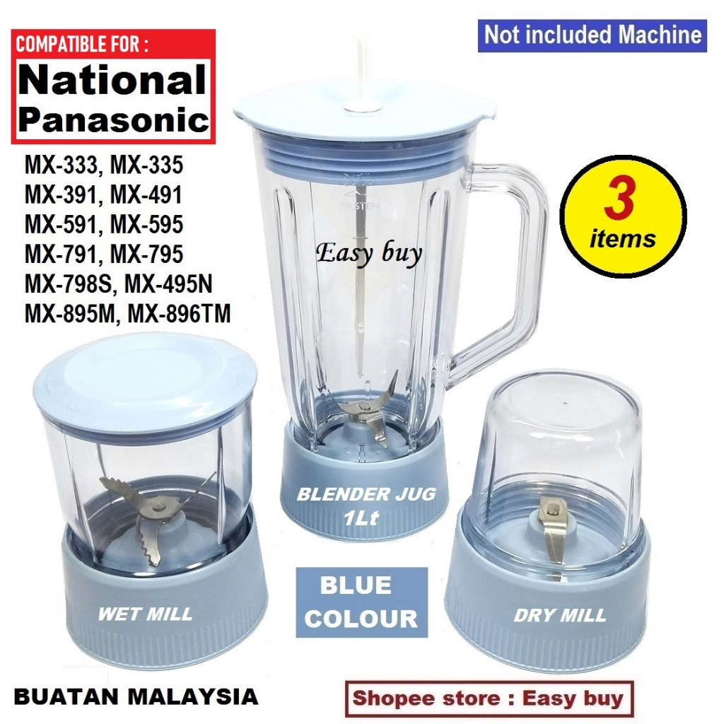 Spare Parts Compatible for National Panasonic BLENDER JUG / WET MILL / DRY MILL (Not included Machine)