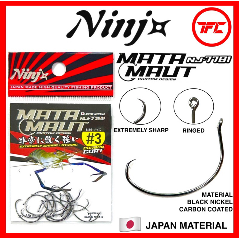 NINJA Mata Maut NJ-7781 V2 NJ-7791 NJ-7771 Prawn Hook Udang Galah Ninj+ NJ7781 Udang Harimau Kolam Sungai Killer NJ7791
