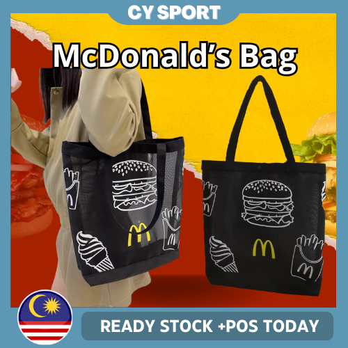 Mcdonald's Merchandise Gauze Tote Bag Shop Same Style Shopping Summer Lightweight Environmental