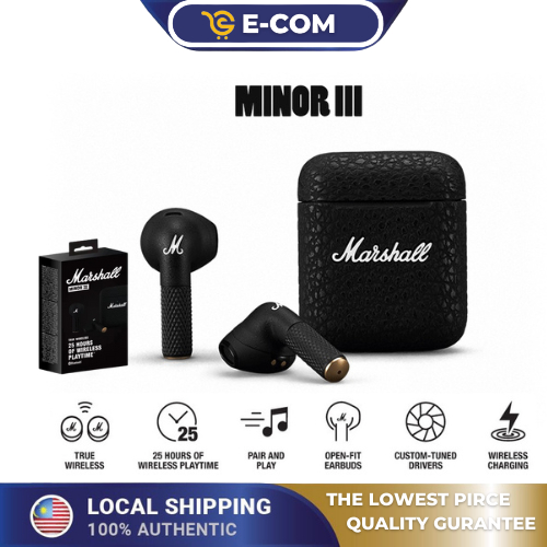 TWS Marshall MINORRR III True Wireless Blue-tooth Headset Subwoofer Waterproof Music In-ear headphones TWS Stereo Earbud