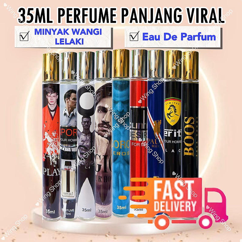 35ML Perfume Panjang Lelaki Tahan Lama EAU DE PARFUM Pen Perfume Men Minyak Wangi Lelaki Murah Tahan Lama Dunhill Boss