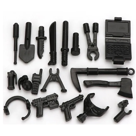 Military Army Weapon Set 204, Gun and Accessories