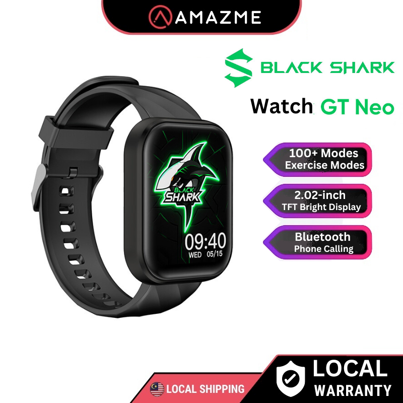 Black Shark Watch GT Neo 2.02" TFT Bright Display Smart Bluetooth HD Phone Calling Smartwatch