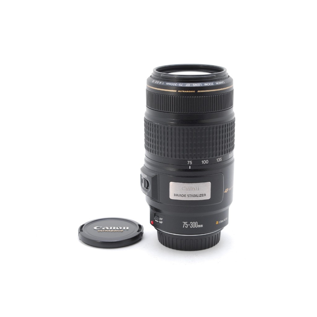 MINT Canon ZOOM EF 75-300mm f/4-5.6 IS USM, Front Cap, Rear Cap from Japan MINT Canon ZOOM EF 75-300mm f/4-5.6 IS USM, Penutup Depan, Penutup Belakang dari Jepun