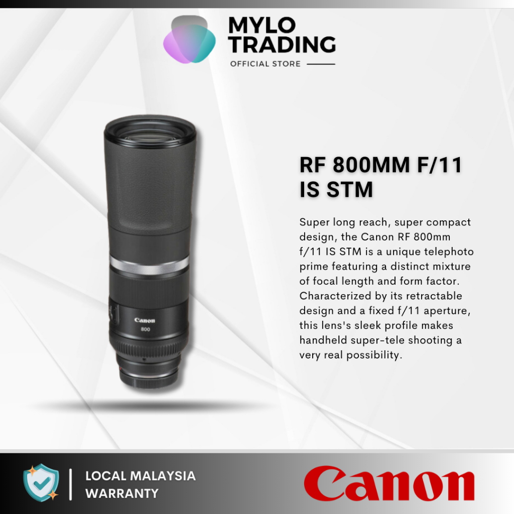 (READY STOCK) - Canon RF 800mm f/11 IS STM Lens for EOS R RP R7 R10 R5 R6 R3 - Canon Malaysia