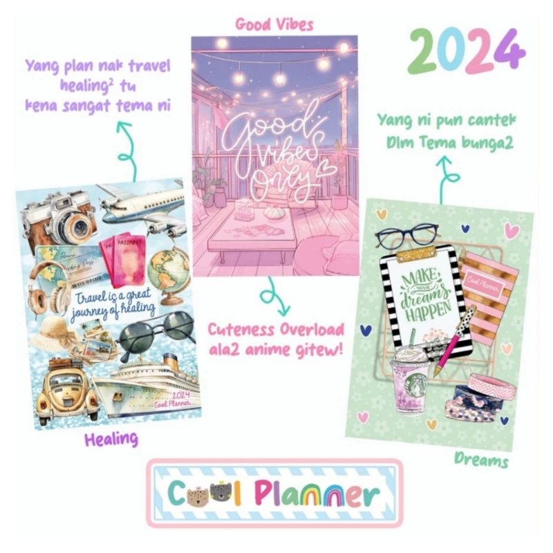 COOL PLANNER 2024 A5 + 3 FREE GIFTS