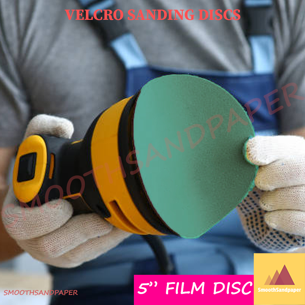 5Inches Velcro Film Wet Sanding Disc Sandpaper 聚酯薄膜绿砂圆砂盘 Polyester Film Abrasive Kalis Air Bulat 5'' image 7