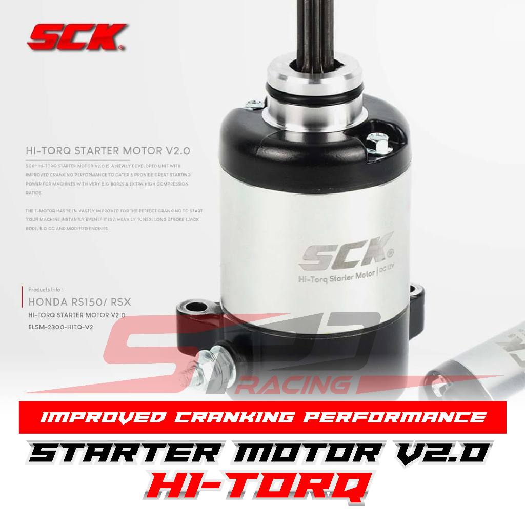 Hi-TORQ Starter Motor V2.0 (Improved Cranking Performance) SCK Racing For Rs150 / RS-X