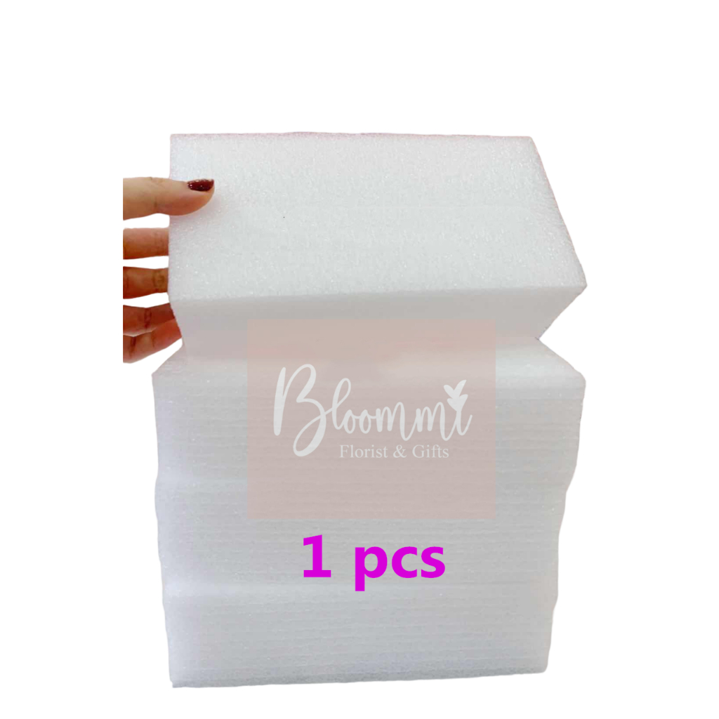 1pcs WHITE SPAN / Span tidak berhabuk / PE Foam / Sponge Decor Bouquet / Gift / Barang Bunga Hiasan