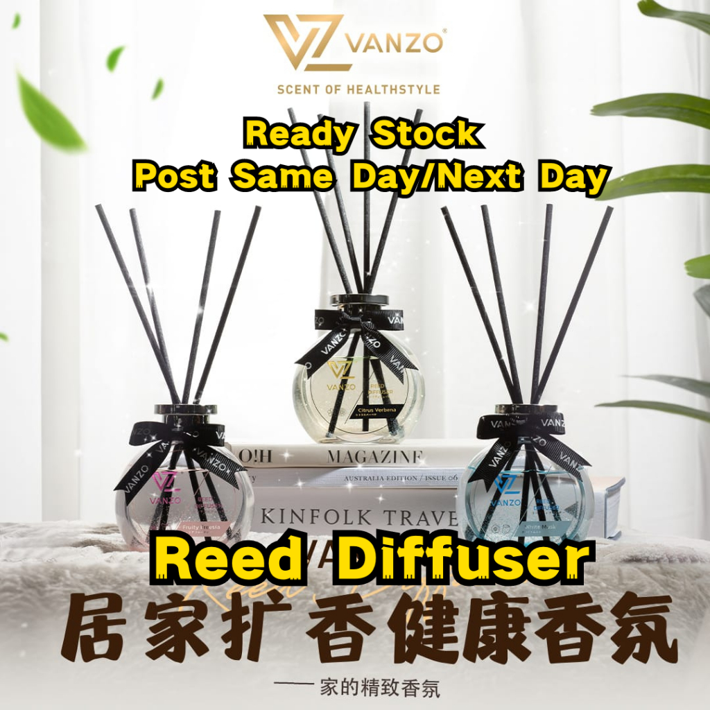 NEW Product VANZO Reed Diffuser Citrus Verbena / Fruity Freesia / White Musk 120ml