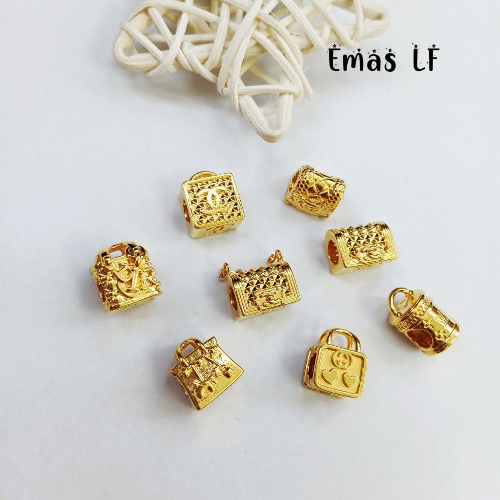 LF EMAS 916 BAG COLLECTION HARD GOLD BEAD/ CHARM ORIGINAL READY STOCK