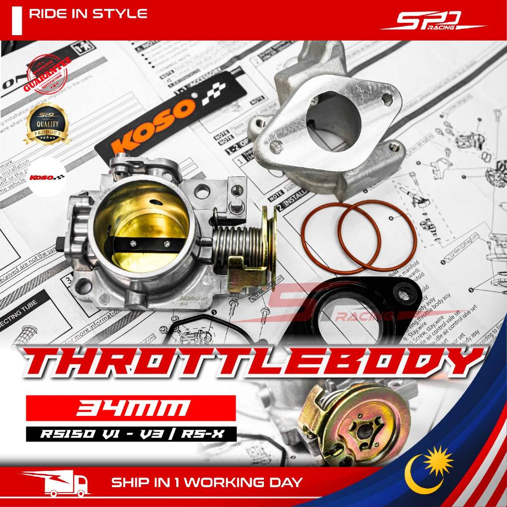 Throttlebody KOSO 34mm for RS150 / RSX150