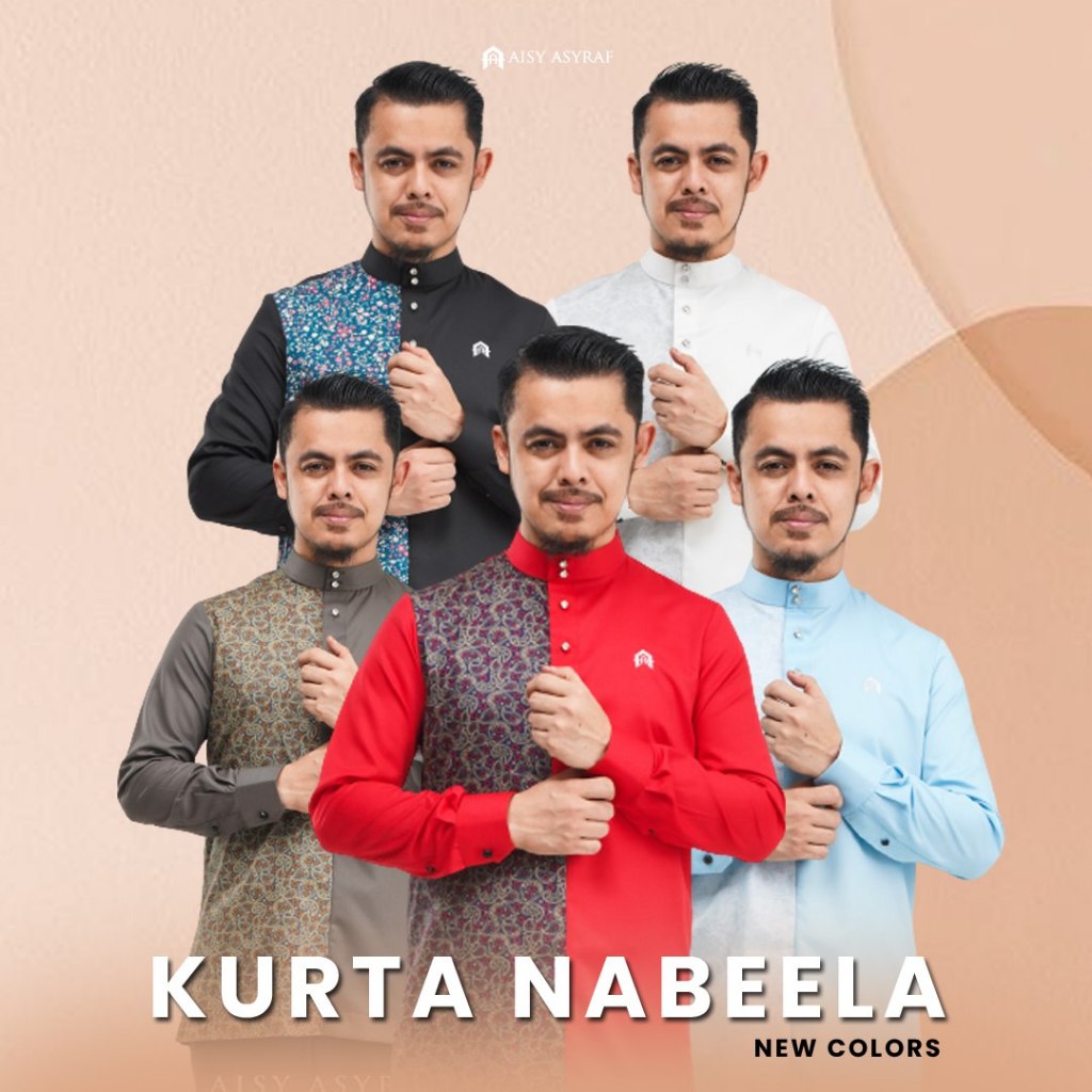 [ Free Gift ] Kurta Lelaki Cekak Musang Kurta NABEELA by Aisy Asyraf