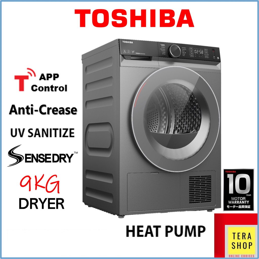 Toshiba K90MEM Hitachi TD-80YFE 8KG Condenser Dryer Machine 9KG 10KG Heat Pump Clothes Dryer Mesin Pengering Baju 干衣机