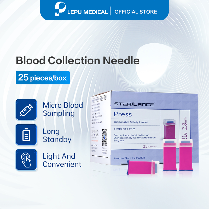 Lepu Medical Disposable Safety Lancet Blood Collection Device and Needle 2 in1 Lancets 21G/2.8MM