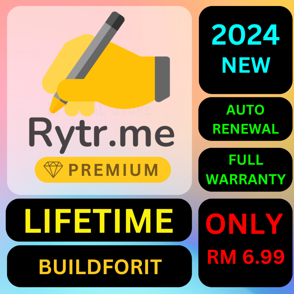 Rytr Premium Best AI Writer | ✅Content Generator & Writing Assistant Premium Access|✅ Auto-Renewal |⚡ Instant Delivery |