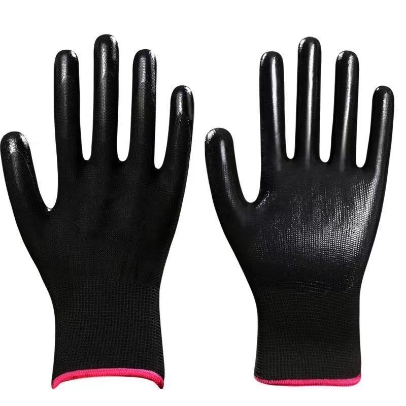 Gloves Waterproof IndustrialNitrile Cotton Rubber Glove Sarung Tangan Getah Latex Coated Protective Garden