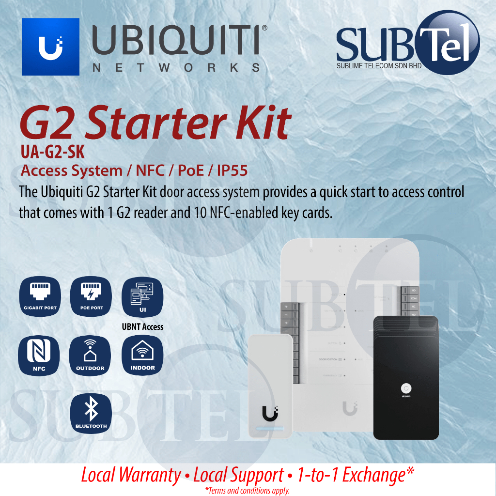 Ubiquiti Door Access System G2 Starter Kit UA-G2-SK UA-Hub-Door UA-G2 UA-Card