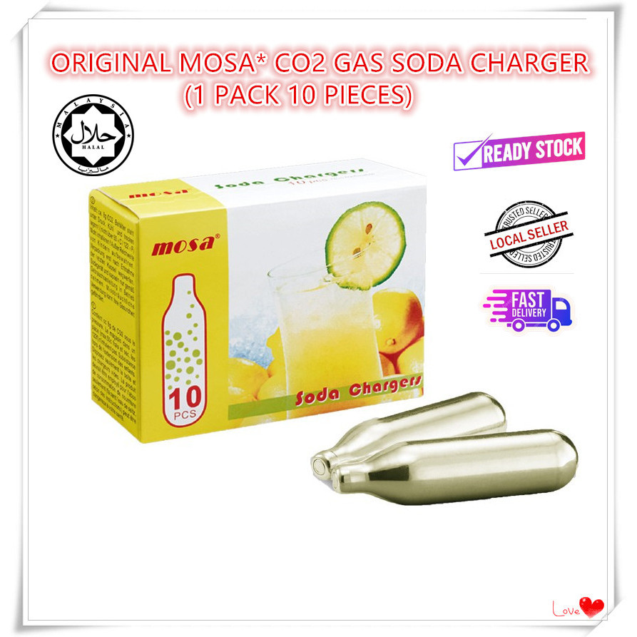 MOSA ORIGINAL CO2 8g GAS SODA CHARGER HALAL (1 BOX 10 PCS ) KL READY STOCK !!!