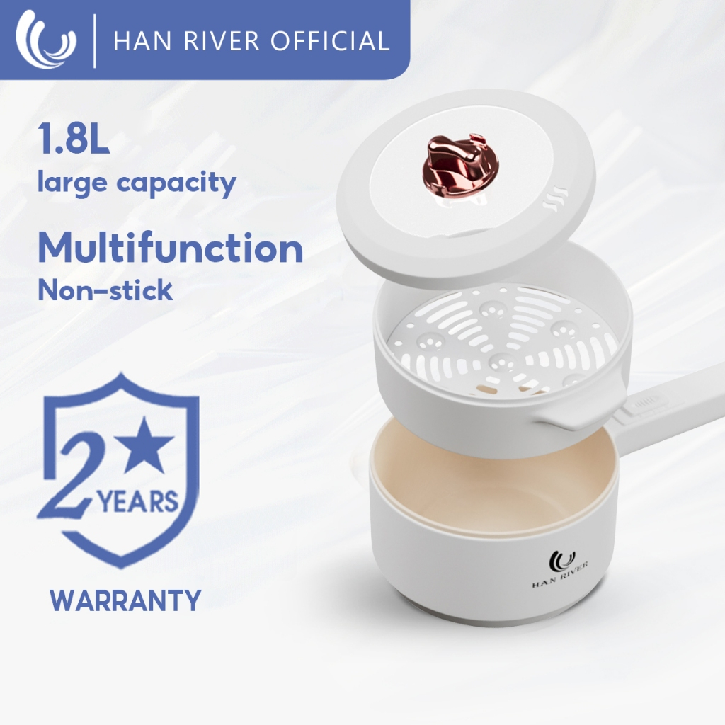 HAN RIVER Multi Cooker 1.8L Non Stick Ceramic Coating Multi-Function Cooking Pot Rapid Heating 700W