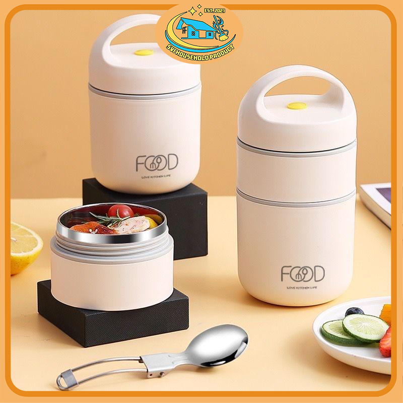 1/2 Layer Thermal Lunch Box Stainless Steel Thermos Food Containers Warmer Soup Cup Bento Box 便当盒