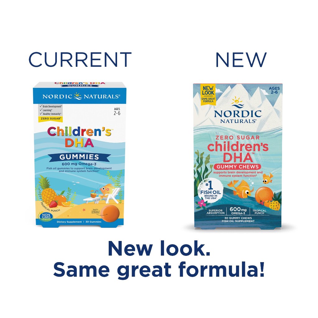 ✅READY STOCK✅ Nordic Naturals, Children's DHA Gummies, Tropical Punch, 600 mg, 30 Gummies