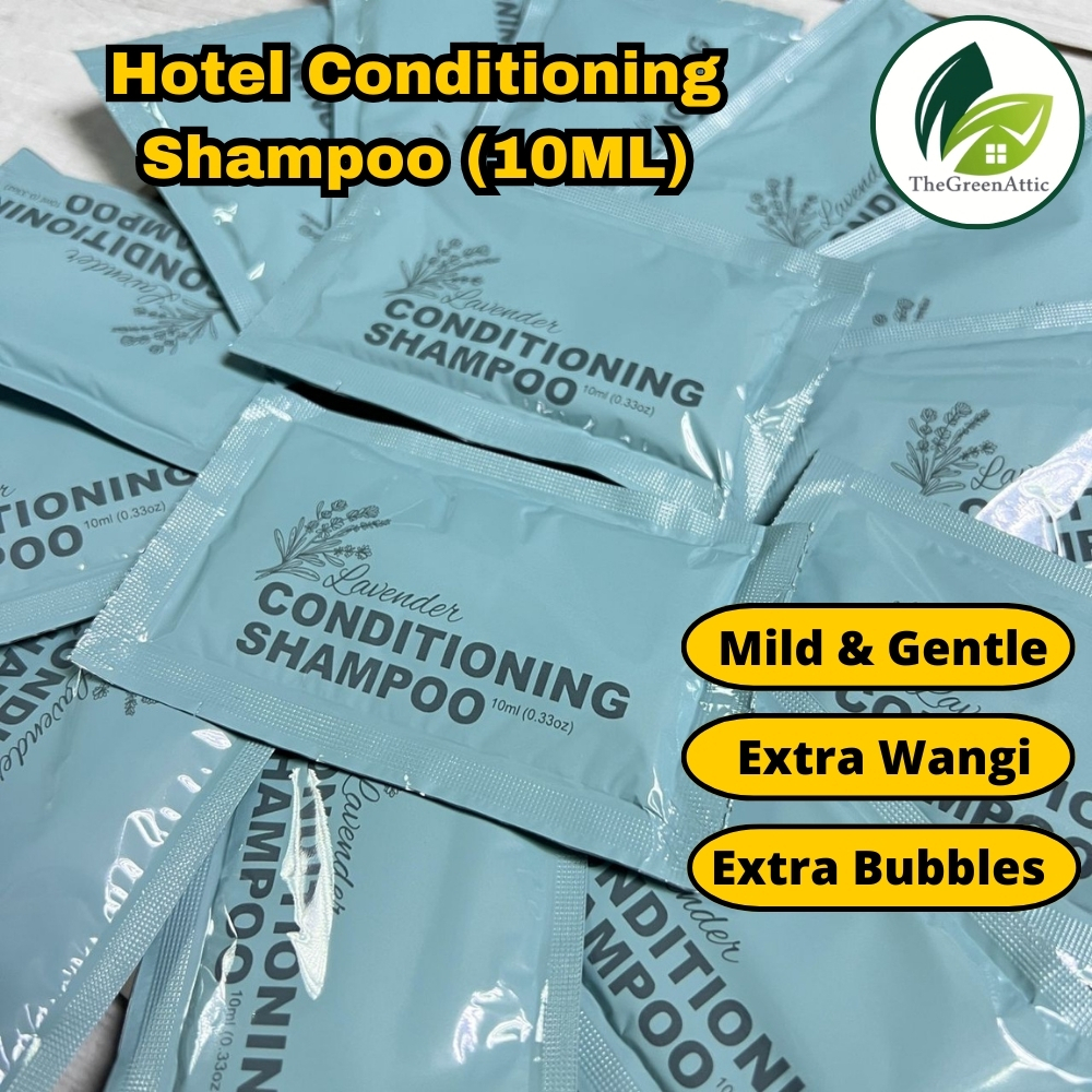 TheGreenAttic 2 IN 1 Hotel Sachet Conditioning Shampoo Budget Hotel Shampoo Homestay Shampoo Hotel Body Wash Shower Gel