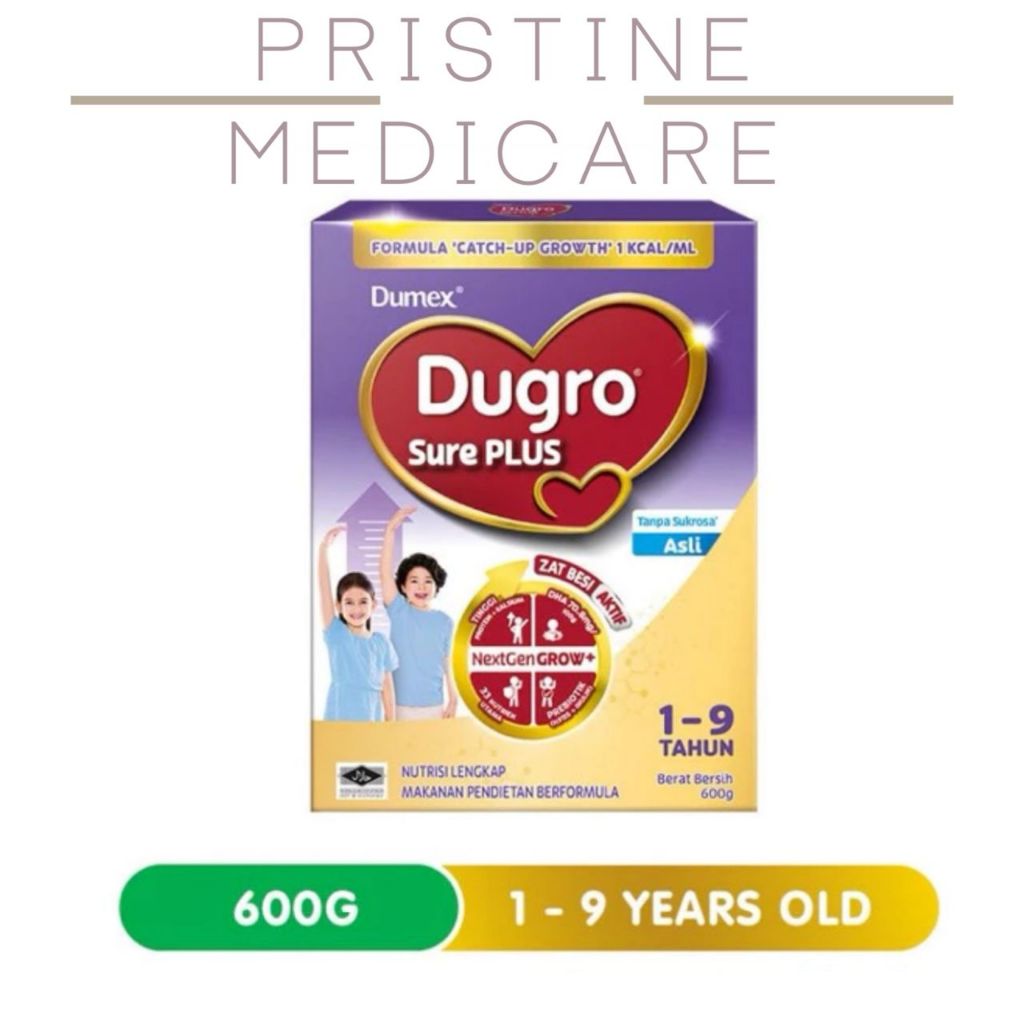 Dugro Sure Plus / Dugro Complete 600g l Age 1 - 10yo l Catch-Up Growth Milk Powder l